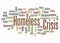 Word Cloud with HOMELESS CRISIS concept create with text only