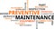 Word cloud - preventive maintenance