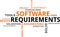 Word cloud - software requirements