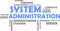 Word cloud - system administration