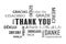 Word cloud - thank you - black