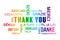 Word cloud - thank you - colorful