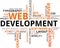 Word cloud - web development