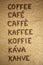 Word coffee in various languages