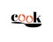 Word cook fire flame food restaurant chef logo 2