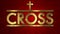 The word CROSS concept written in gold texture