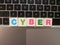 Word Cyber on keyboard