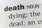 The Word Death Close Up