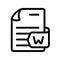 Word document file paper docs format single isolated icon with outline style