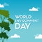 Word environment day poster tree