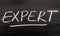 The word EXPERT on a blackboard