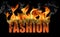 Word Fashion in Flame Text