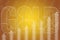 Word Gold on yellow soft focus finance background