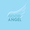 Word good angel. Vector illustration decorative background design