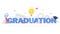 Word graduation typography vector concept