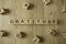 Word gratitude from wooden blocks