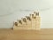 Word growth made from wooden blocks