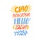 Word hello in different european languages on white background. Ciao in italian, french bonjur, spanish hola. Vector