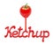 The word Ketchup written with ketchup in high resolution