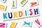 Word kurdish made of colorful letters