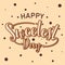 Word letter Happy Sweetest Day for element design template