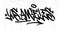 Word Los Angeles Abstract Hip Hop Hand Written Graffiti Style Vector Illustration Art