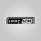 Word Lucky acre logo design template