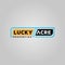Word Lucky acre vector logo design template