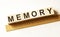 Word MEMORY made with wooden blocks, business concept