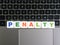 Word Penalty on keyboard background