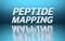 Word Peptide mapping in white bold letters on blue background