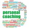 Word personal coaching. Education concept . Word cloud collage