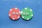 word`poker` with poker chips