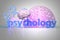 The word Psychology and gears the labyrinth and human brain