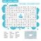 Word puzzle template with water transportation illustration