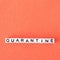 The word quarantine on red background. Worldwide pandemic concept, production and work shutdown.