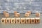 Word recovery written on wooden blocks