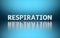 Word Respiration on blue background