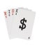 Word RISK on Foreign Exchange Playing Cards with D