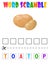 Word scramble. Vegetable potatoes. educational sheet for children