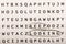 Word search, puzzle. Concept about finding, keep looking, persis