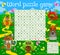 Word search puzzle game, fairytale magic houses