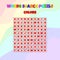 Word search puzzle. Vector education game for children. Crossword with colors.