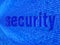 The word security in the background numbers one and zero