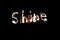 The word shine written with sparklers against a black background