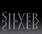 The word silver is written in silver letters on a black background