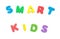 Word of smart kids shaped by alphabet puzzles