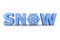 Word Snow With Snowflake - Light Blue