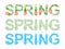 Word spring in floral font vector