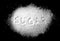 Word Sugar written on heap of granules. Vector image